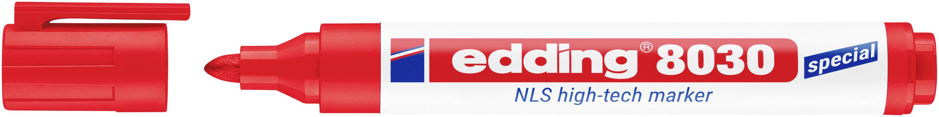 Edding 8030 4-8030002 NLS High-Tech Marker Rot 1.5 mm, 3mm