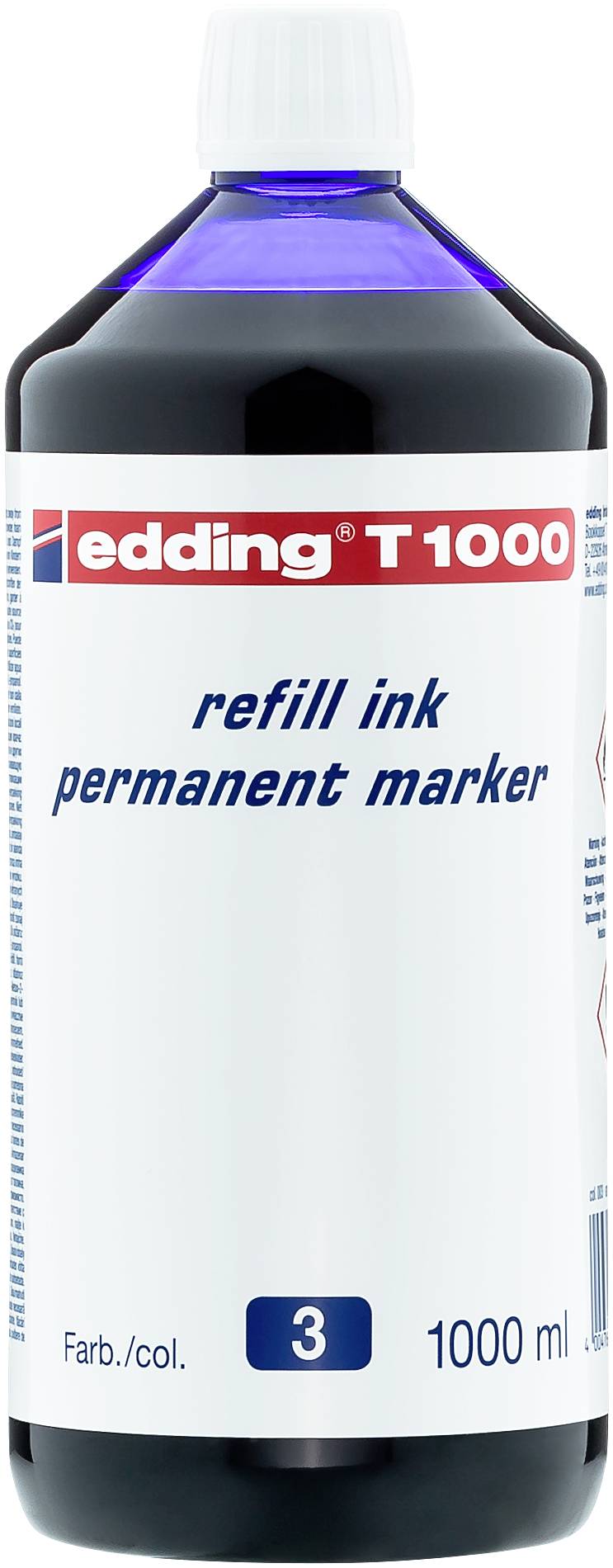 Edding Nachfülltinte Marker T1000 Blau 1l wasserfest: Ja 4-T1000003