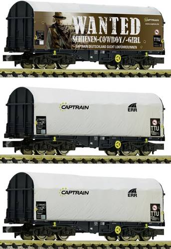 837932 3-tlg. Set: Schiebeplanenwagen, Captrain
