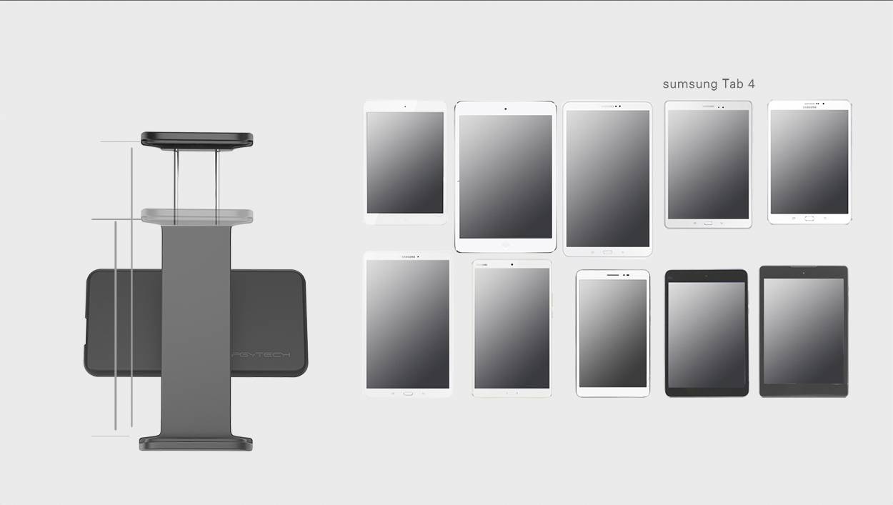 PGYTECH Tablet Halterung Passend für (Multicopter): DJI Mavic Mini, DJI Mavic 2, DJI Mavic Pro, DJI Spark
