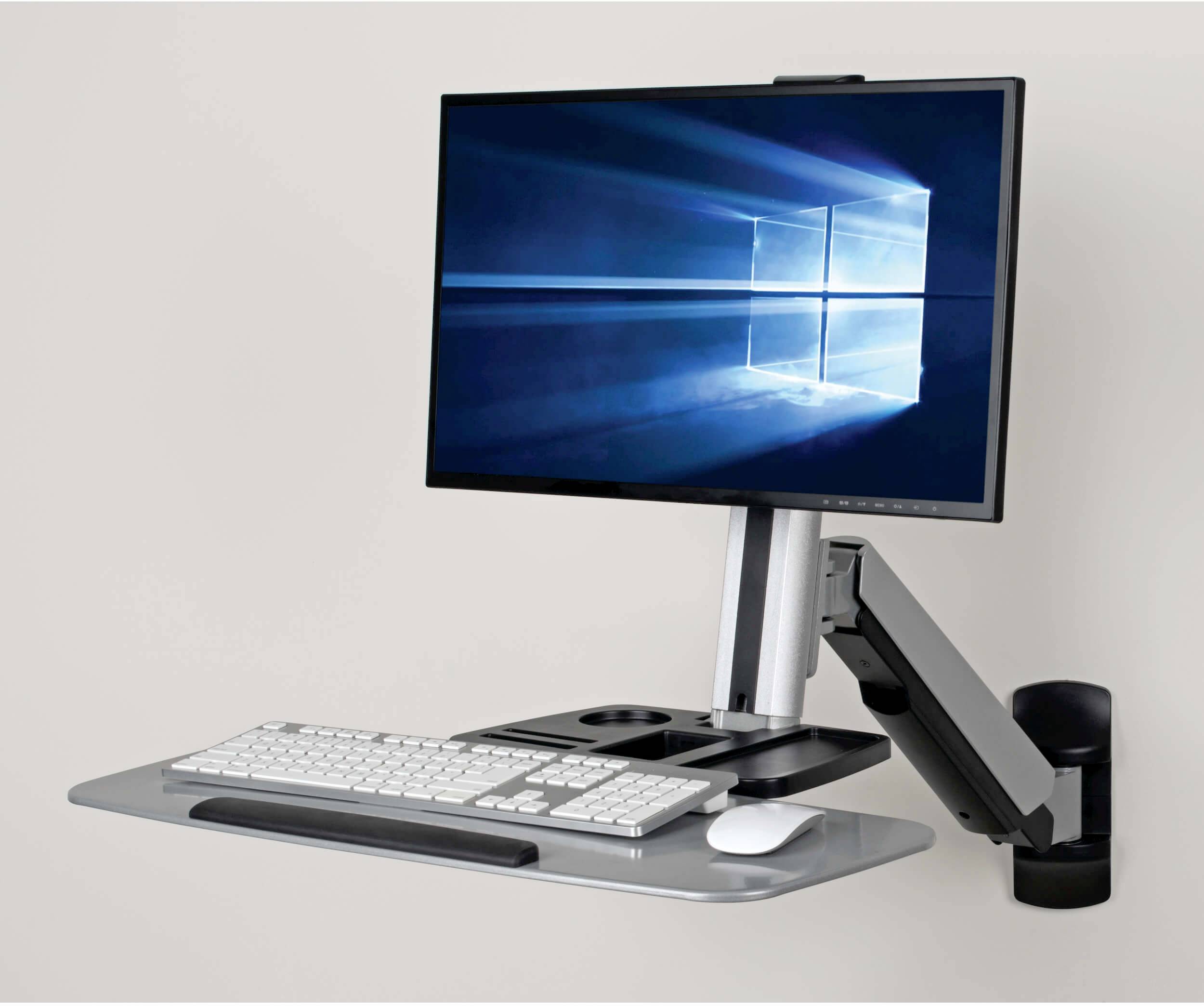 Tripp Lite 1fach Monitor-Wandhalterung 33,0cm (13") - 81,3cm (32") Drehbar, Tastaturablage, Neigbar+Schwenkbar, Schwenkbar