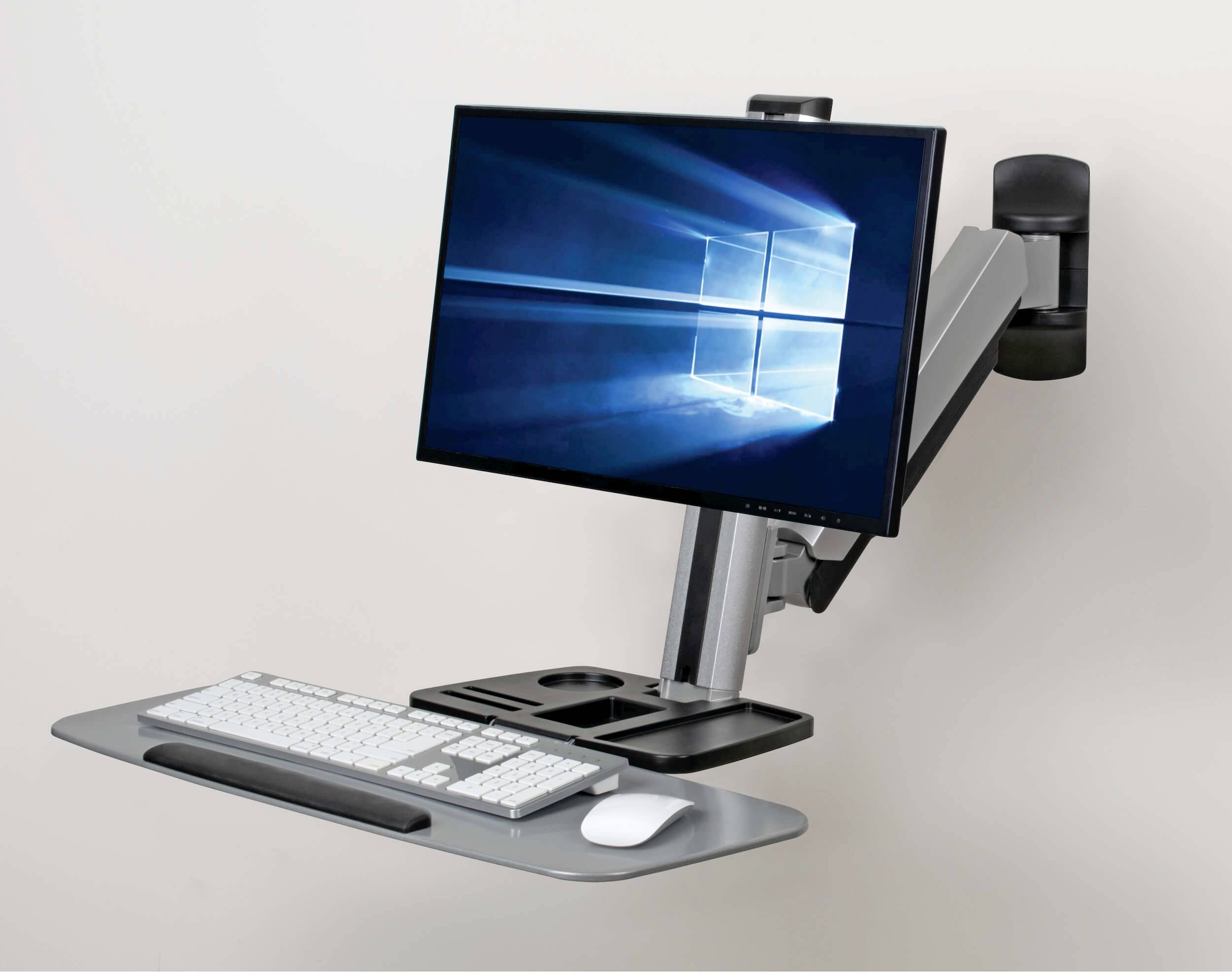 Tripp Lite 1fach Monitor-Wandhalterung 33,0cm (13") - 81,3cm (32") Drehbar, Tastaturablage, Neigbar+Schwenkbar, Schwenkbar