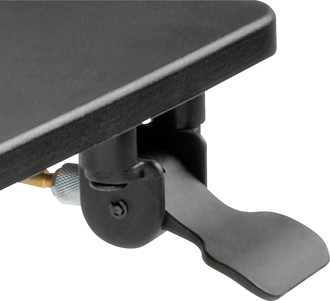 Tripp Lite 1fach Monitor-Tischhalterung 33,0 cm (13") - 68,6 cm (27") Schwarz Drehbar, Ausziehbar, Rotierbar, Notebook-Ablage, Stand