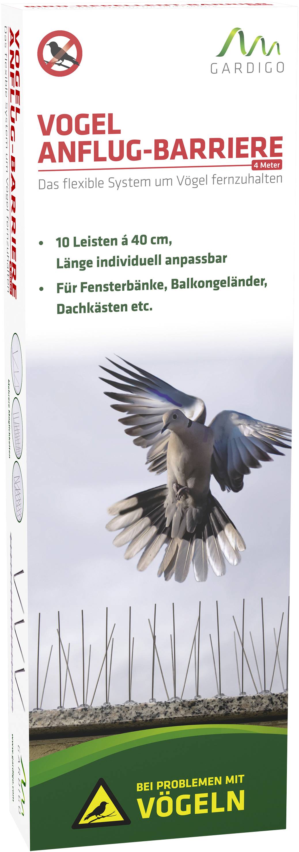 Gardigo Bird Repellent Spikes Taubenabwehr-Spikes Funktionsart Abschreckung 10St.