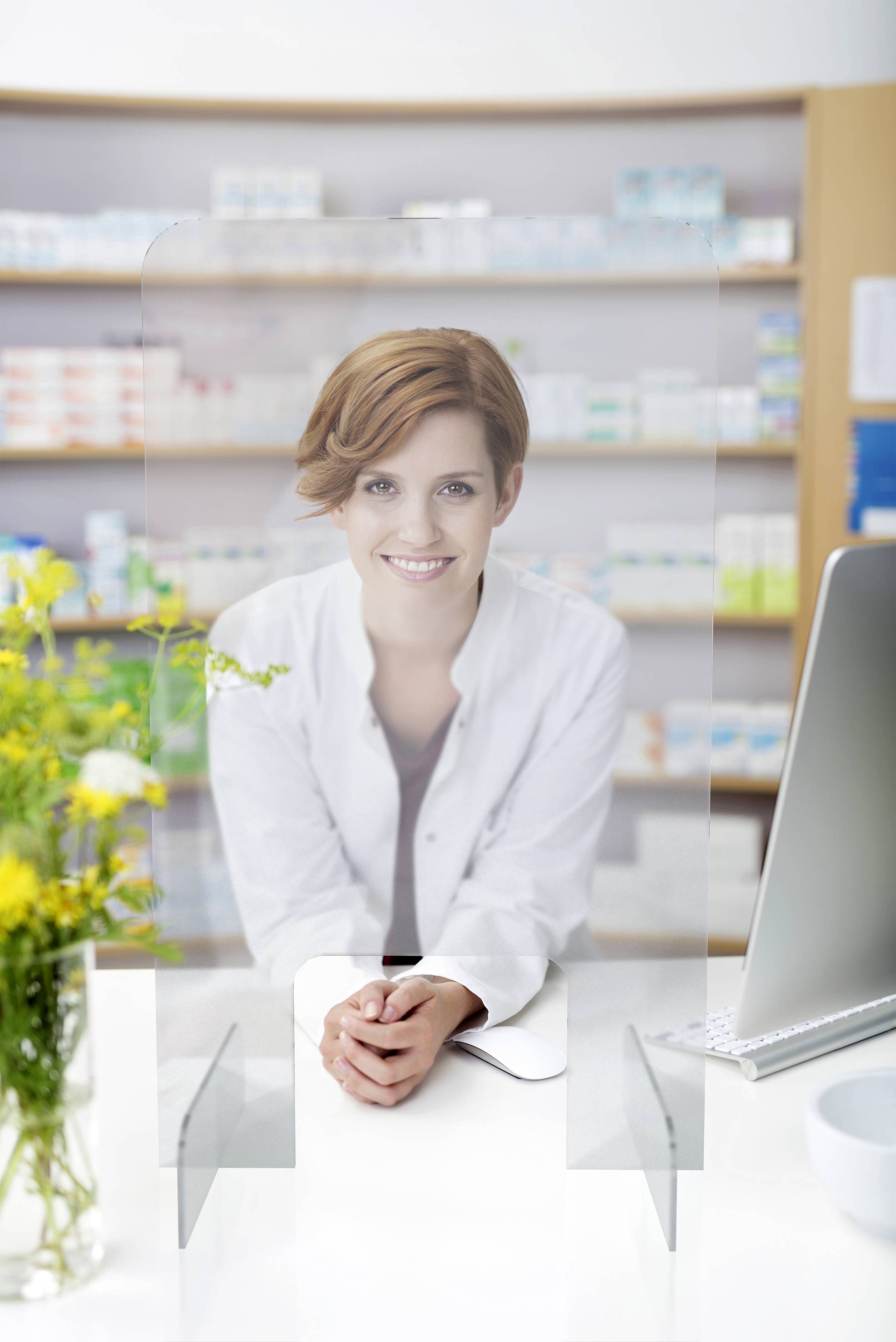 Magnetoplan 1102750 1102750 Mobile Schutzwand Acryl (B x H) 50cm x 85cm