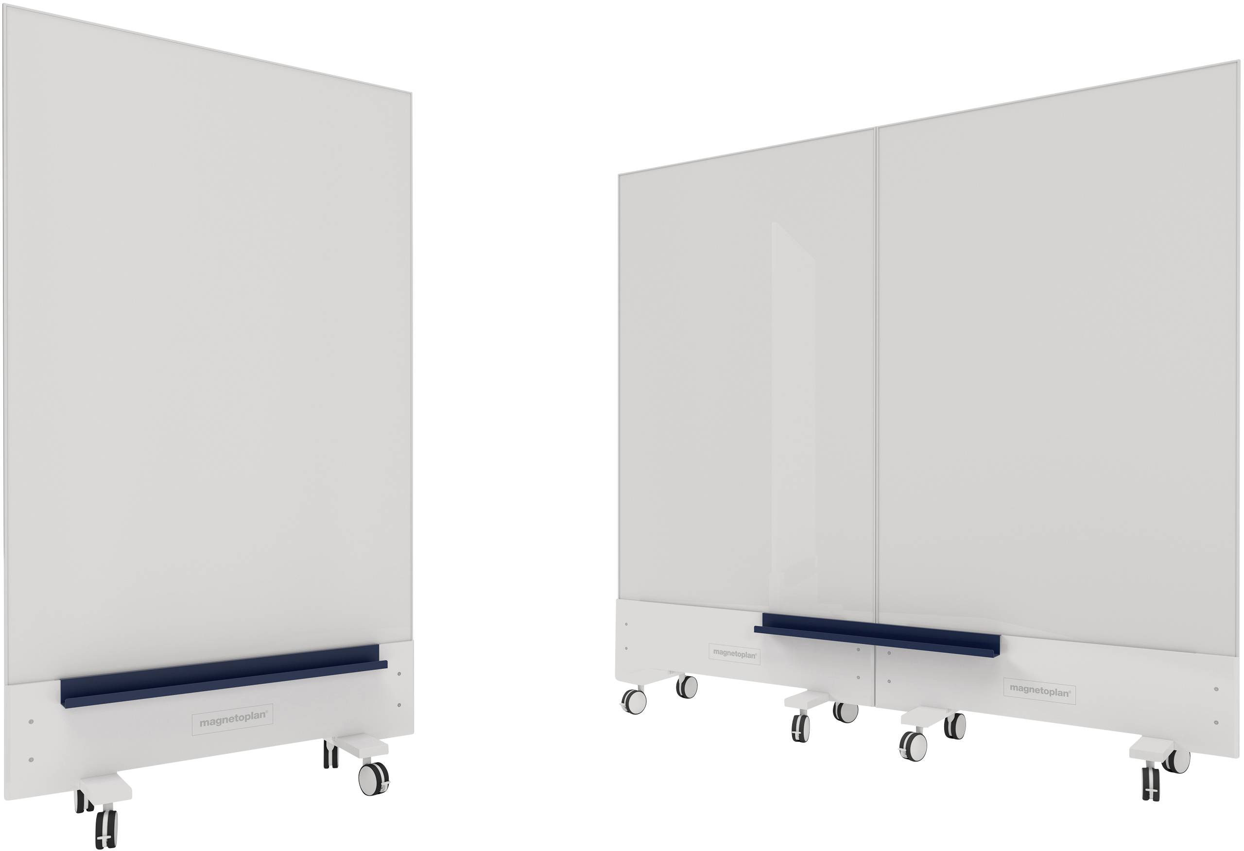 Magnetoplan Whiteboard Infinity Wall, mobil (B x H) 1000mm x 1900mm Weiß emailliert Beide Seiten nutzbar, Inkl. Rollensatz