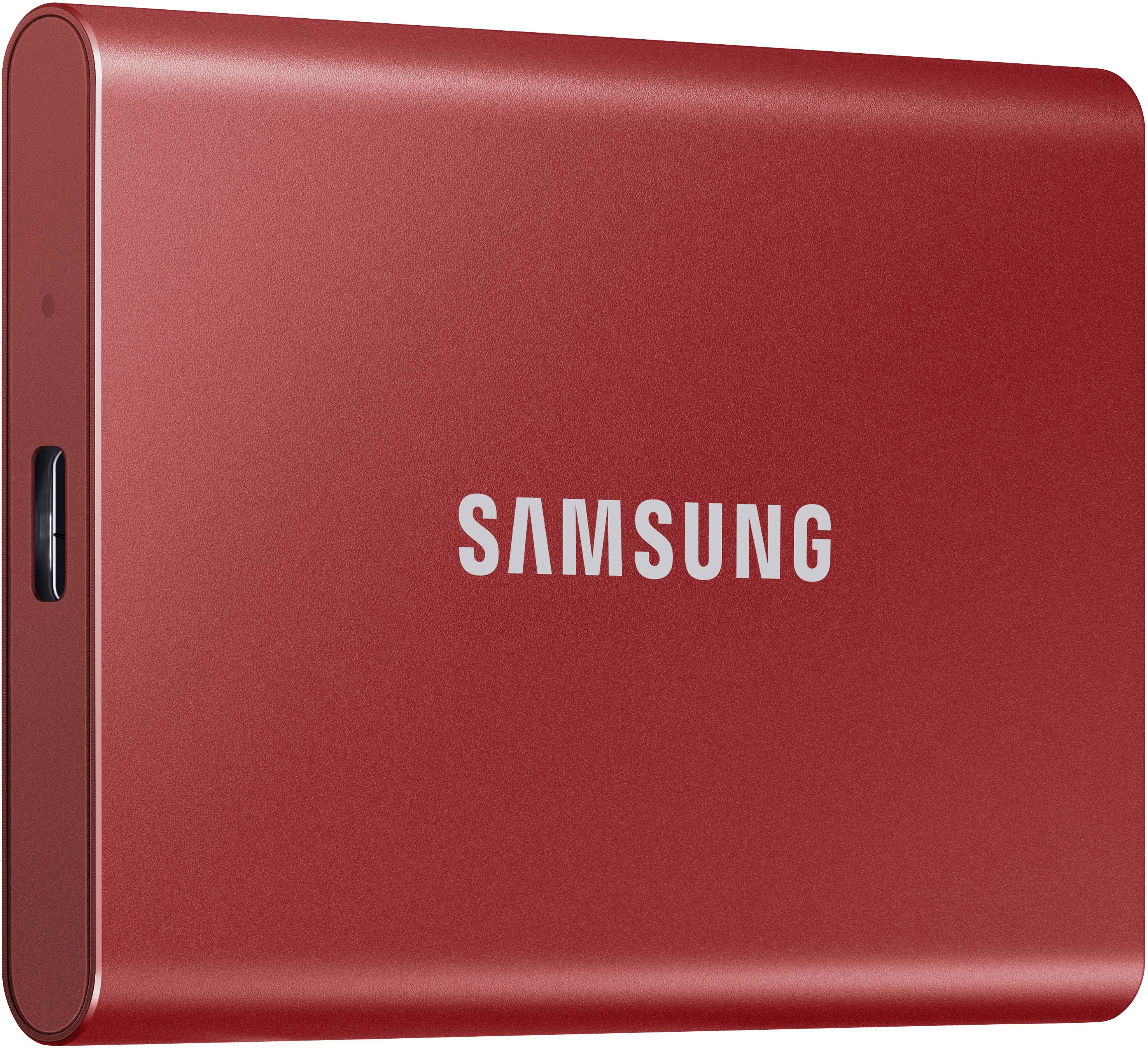 Samsung Portable T7 500 GB Externe SSD USB 3.2 Gen 2 Rot PC/Mac MU-PC500R/WW