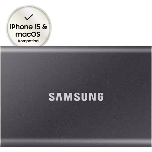 Samsung Portable T7 1 TB Externe SSD USB-A (USB 3.2 Gen 2) Grau PC/Mac MU-PC1T0T/WW Samsung Portable T7 1 TB Externe SSD USB-A (USB 3.2 Gen 2) Grau PC/Mac MU-PC1T0T/WW