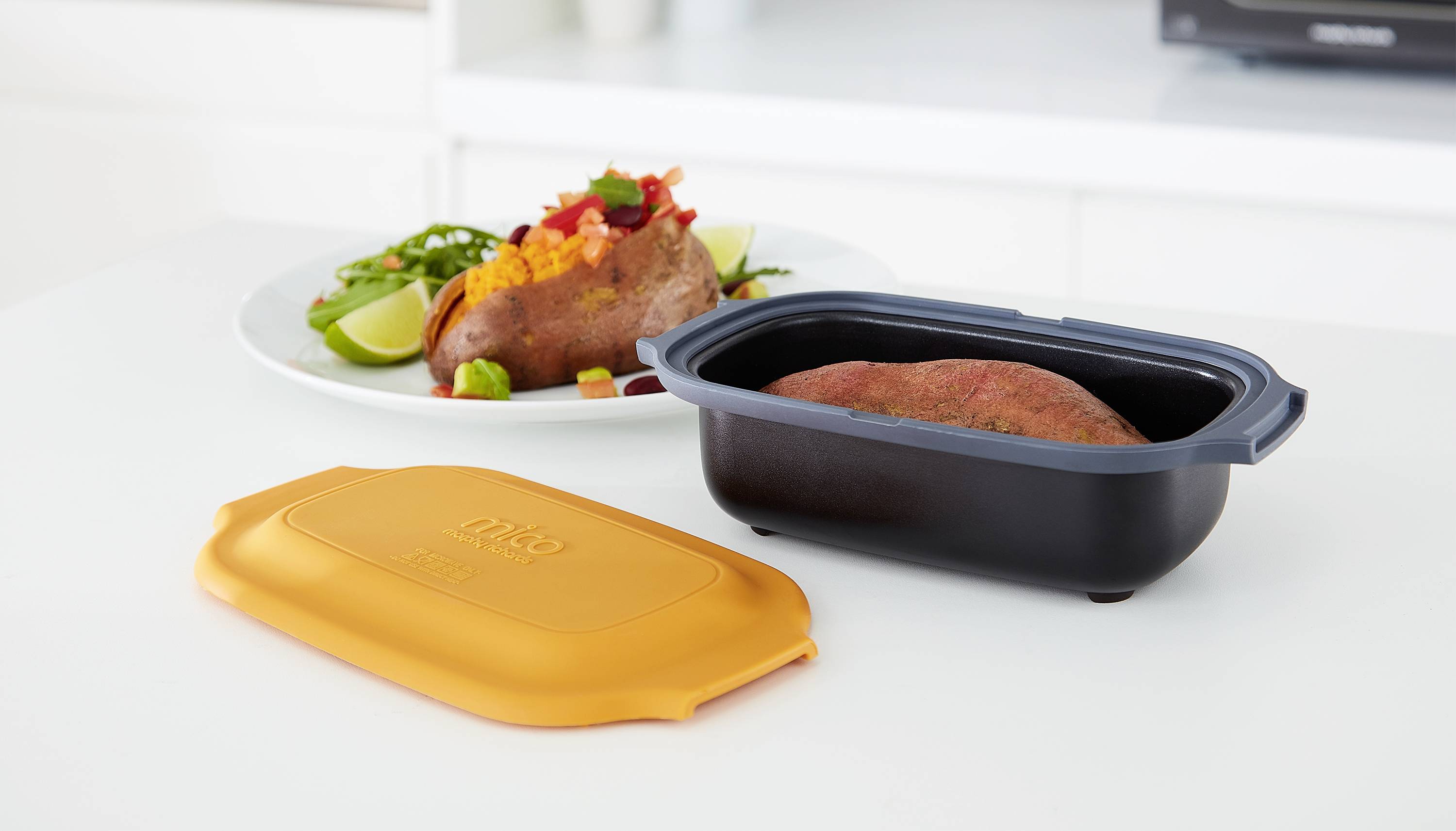 Morphy Richards 511645 Mico Multi-pot Mikrowellengeschirr Orange, Schwarz