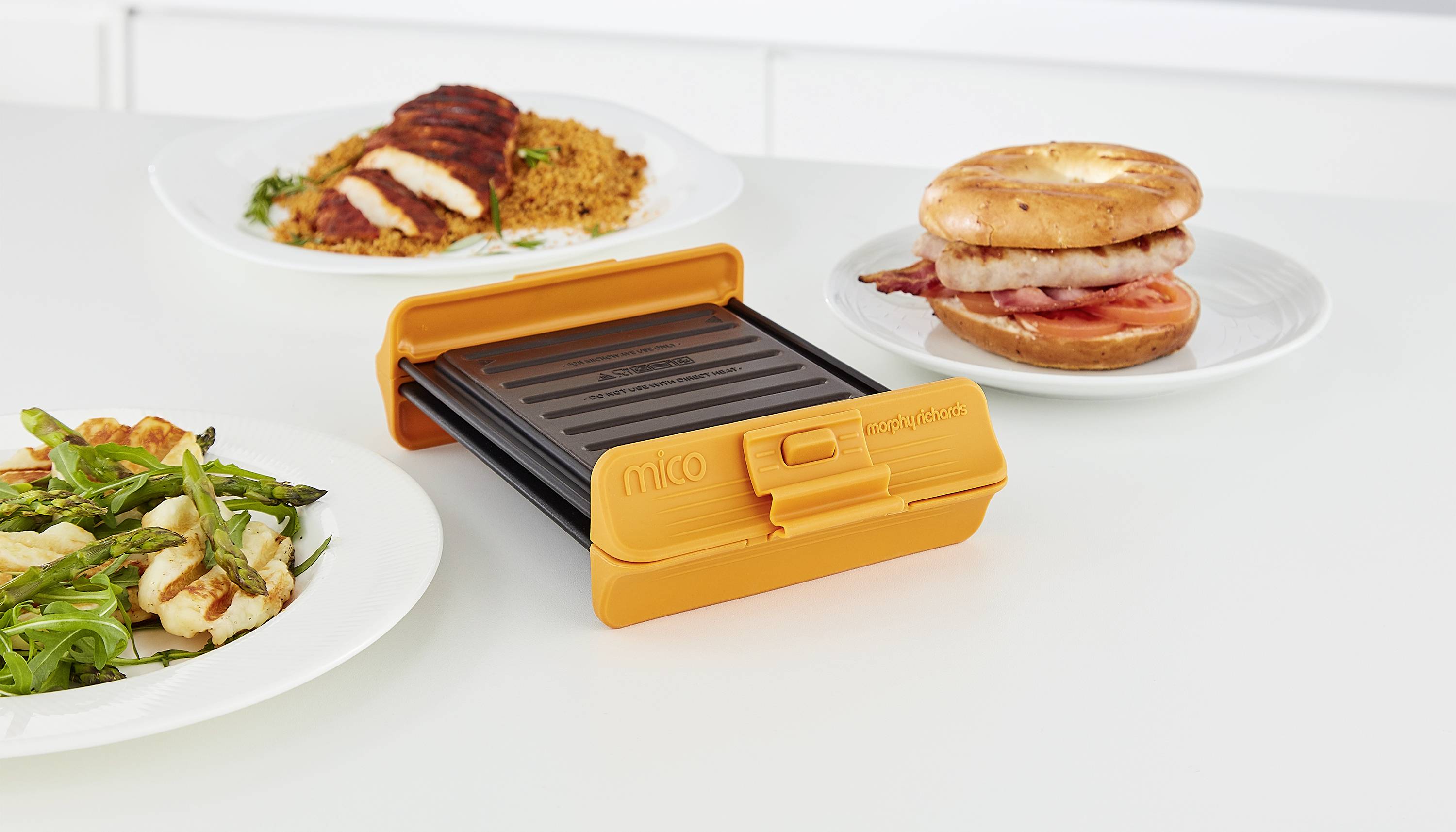 Morphy Richards 511646 Mico Grill Mikrowellengeschirr Orange, Schwarz