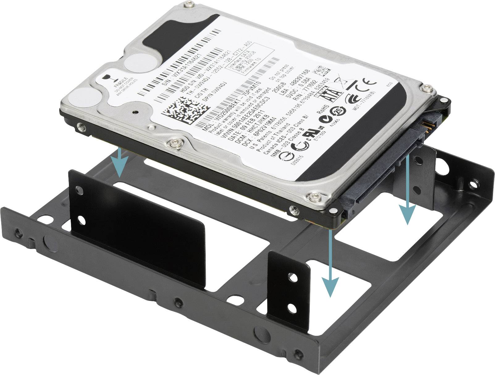 Digitus DA-70434 2.5 Zoll Festplatten-Einbaurahmen