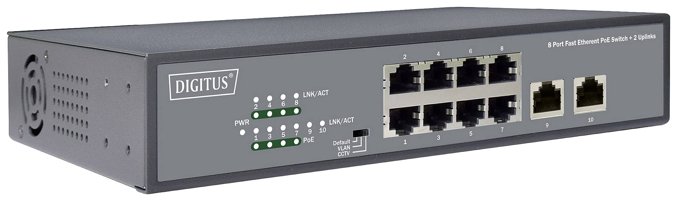 Digitus DN-95323-1 DN-95323-1 Netzwerk Switch RJ45 8 + 2 Port 10 / 100 MBit/s