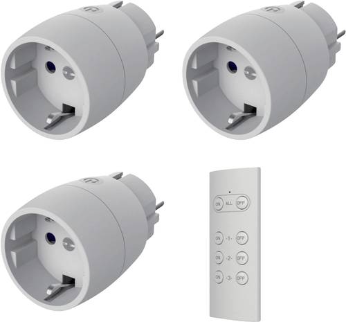 4520 Funk Steckdosen-Set 3fach Innenbereich 3680W