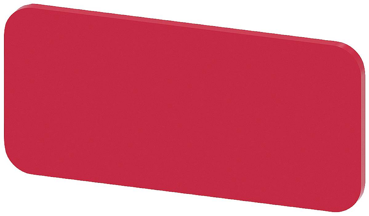Ein rechteckiges, leuchtend rotes Schild mit abgerundeten Ecken.