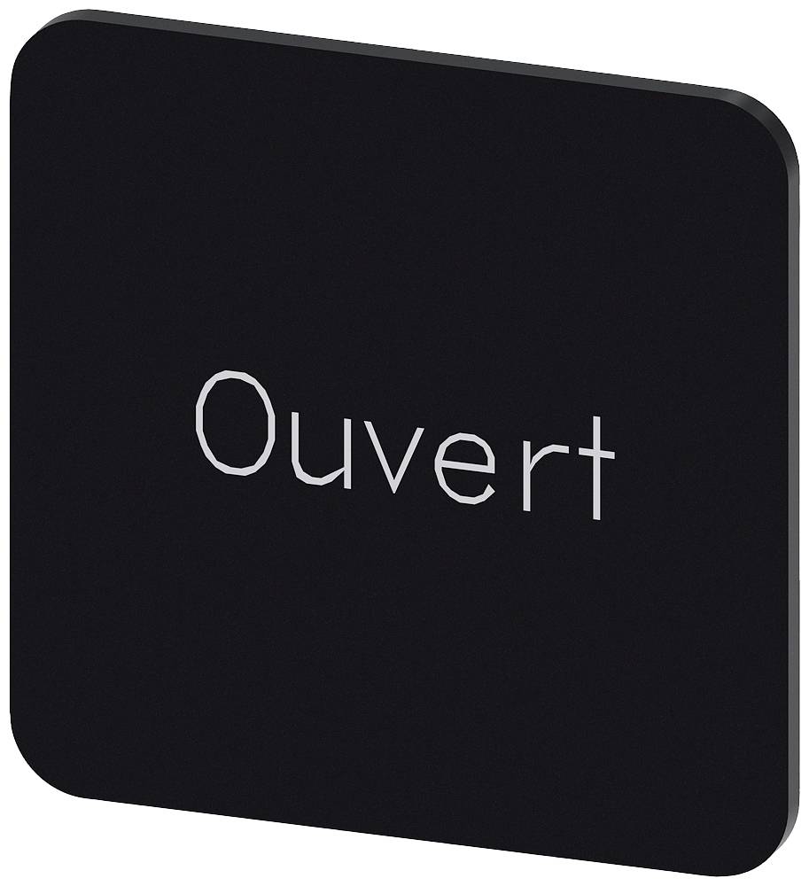 Schwarzes Schild mit der Aufschrift 'Ouvert', was 'Geöffnet' auf Französisch bedeutet.