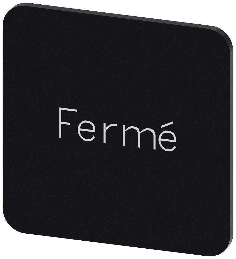 Ein schwarzes Schild mit dem Wort 'Fermé', was geschlossen auf Französisch bedeutet.