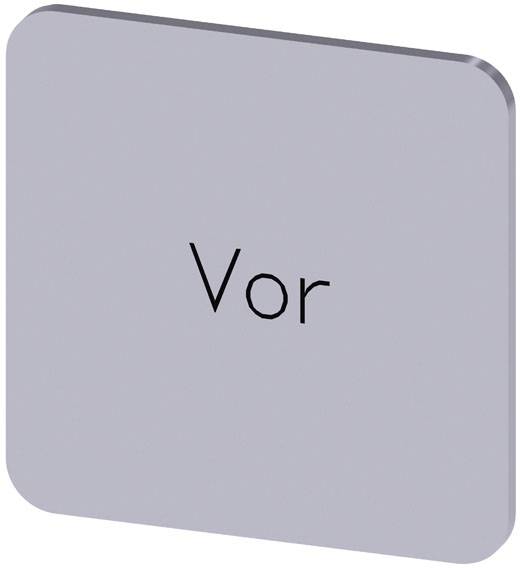 Graues quadratisches Schild mit der Aufschrift 'Vor'.