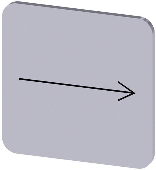 Graues quadratisches Schild mit einem schwarzen Pfeil, der nach rechts zeigt. Kein weiterer Text oder Symbole.