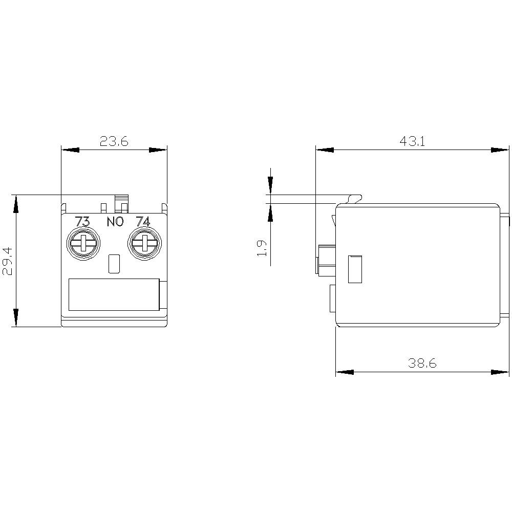 Siemens 3RH2911-1AA10 Hilfsschalter 1St.