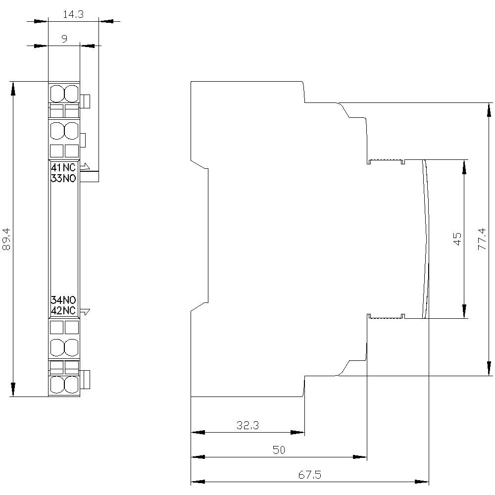 Siemens 3RV2901-2A Hilfsschalter 1St.