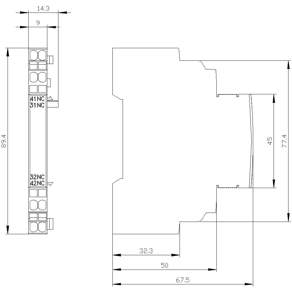 Siemens 3RV2901-2C Hilfsschalter 1St.