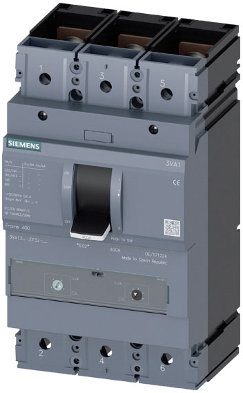 Siemens 3VA1340-7EF32-0AA0 Leistungsschalter 1 St. Einstellbereich (Strom): 280 - 400 A Schaltspann
