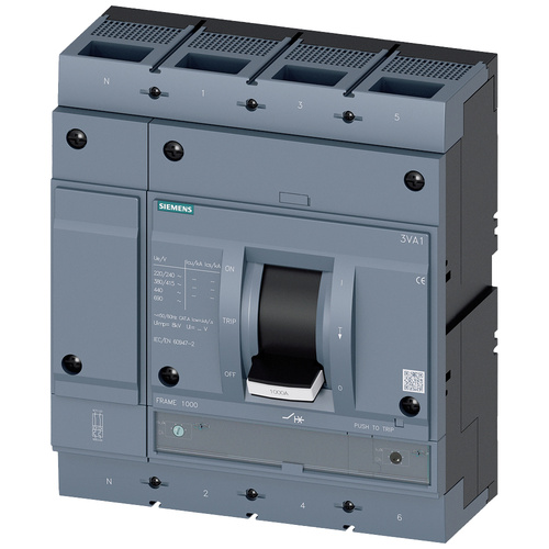 Siemens 3VA1510-6GF42-0AA0 Leistungsschalter 1 St. Einstellbereich (Strom): 700 - 1000A Schaltspannung (max.): 690 V/AC, 750 V/DC