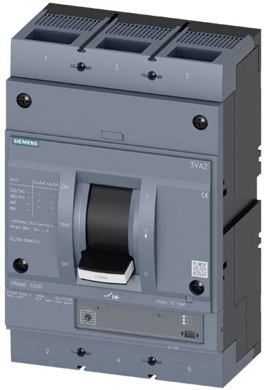 Siemens 3VA2563-7HK32-0AA0 Leistungsschalter 1 St. Einstellbereich (Strom): 250 - 630A Schaltspannung (max.): 690 V/AC
