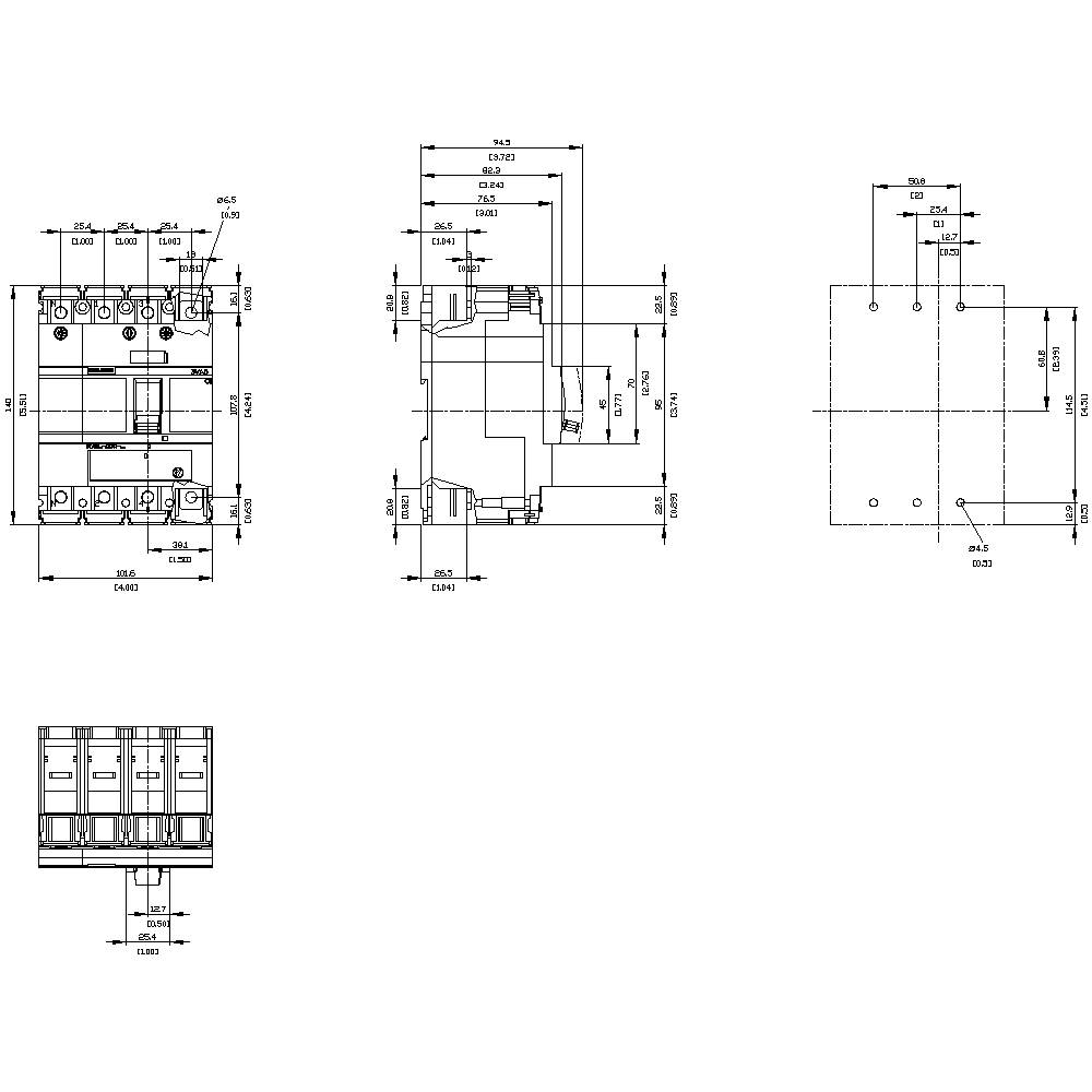 Siemens 3VA5120-6ED41-0AA0 Leistungsschalter 1 St. Einstellbereich (Strom): 20 - 20A Schaltspannung (max.): 690 V/AC, 600 V/DC