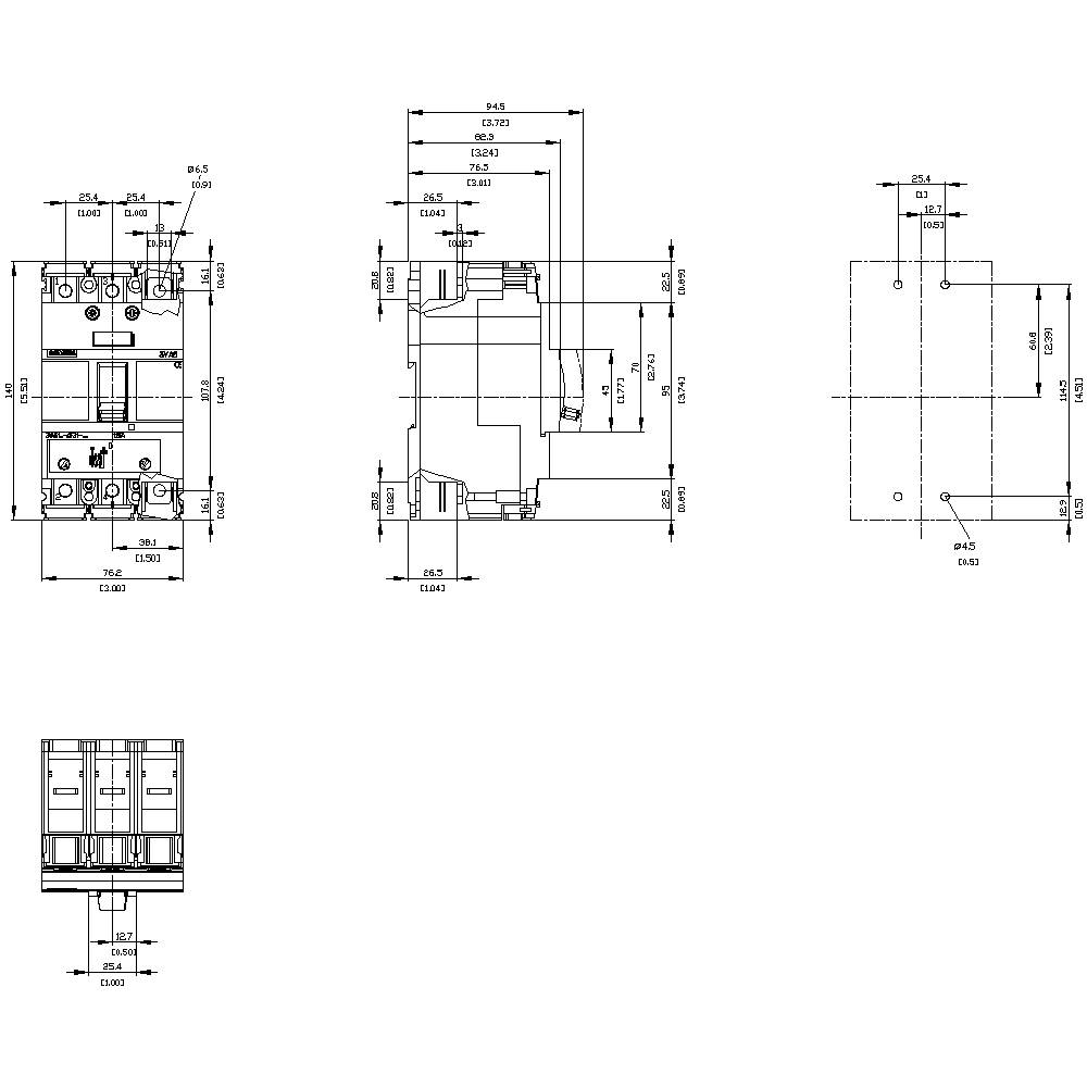 Siemens 3VA5130-4EF31-0AA0 Leistungsschalter 1 St. Einstellbereich (Strom): 21 - 30A Schaltspannung (max.): 690 V/AC, 500 V/DC