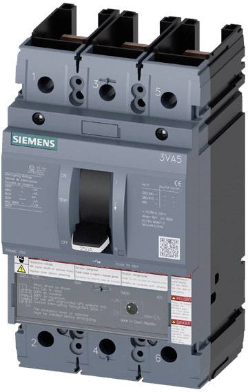 Leistungsschalter von Siemens, Modell 3VA5, in Grau. Geeignet für den Einsatz in elektrischen Schaltschränken.