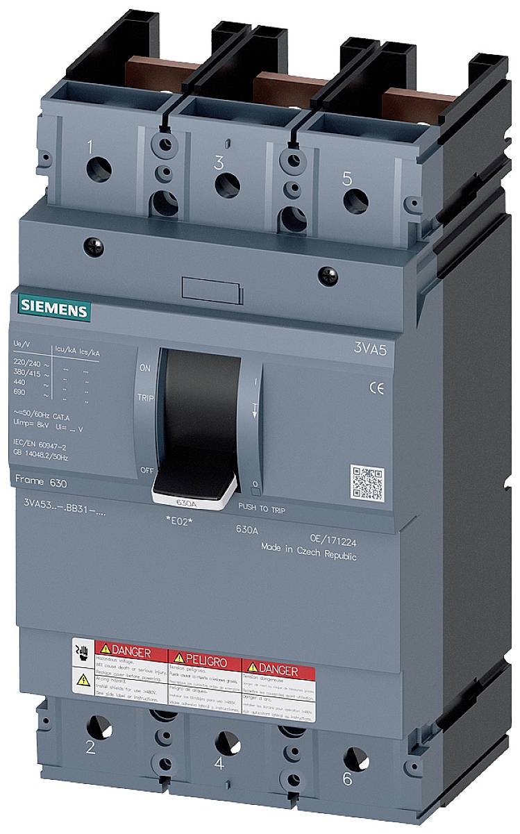 Siemens 3VA5340-1BB31-0AA0 Leistungsschalter 1 St. Schaltspannung (max.): 600 V/AC, 500 V/DC (B x H x T) 138 x 248 x 110mm