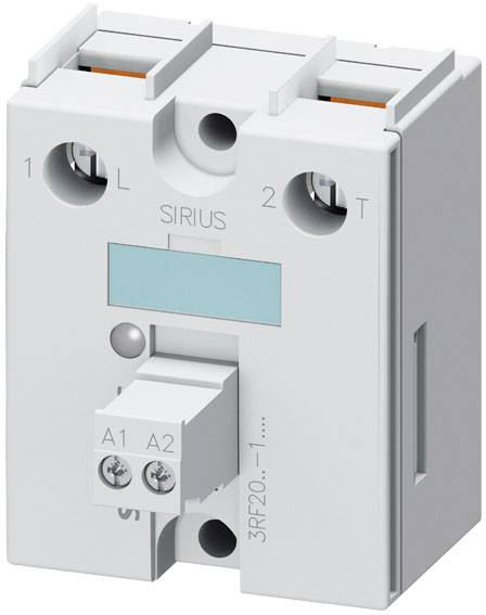 Ein weißes elektronisches Gerät mit der Aufschrift 'SIRIUS'. Es hat drei vertikale Öffnungen und zwei Beschriftungen 'L' und 'T' über den Öffnungen.