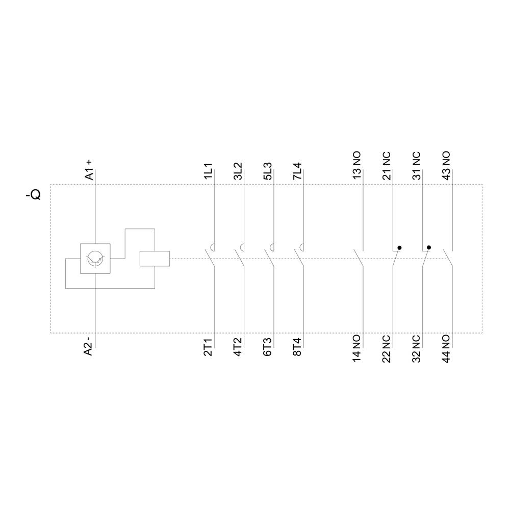 Siemens 3RT1363-6AR36 Schütz 2 Schließer, 2 Öffner 90000W 1000V 1St.