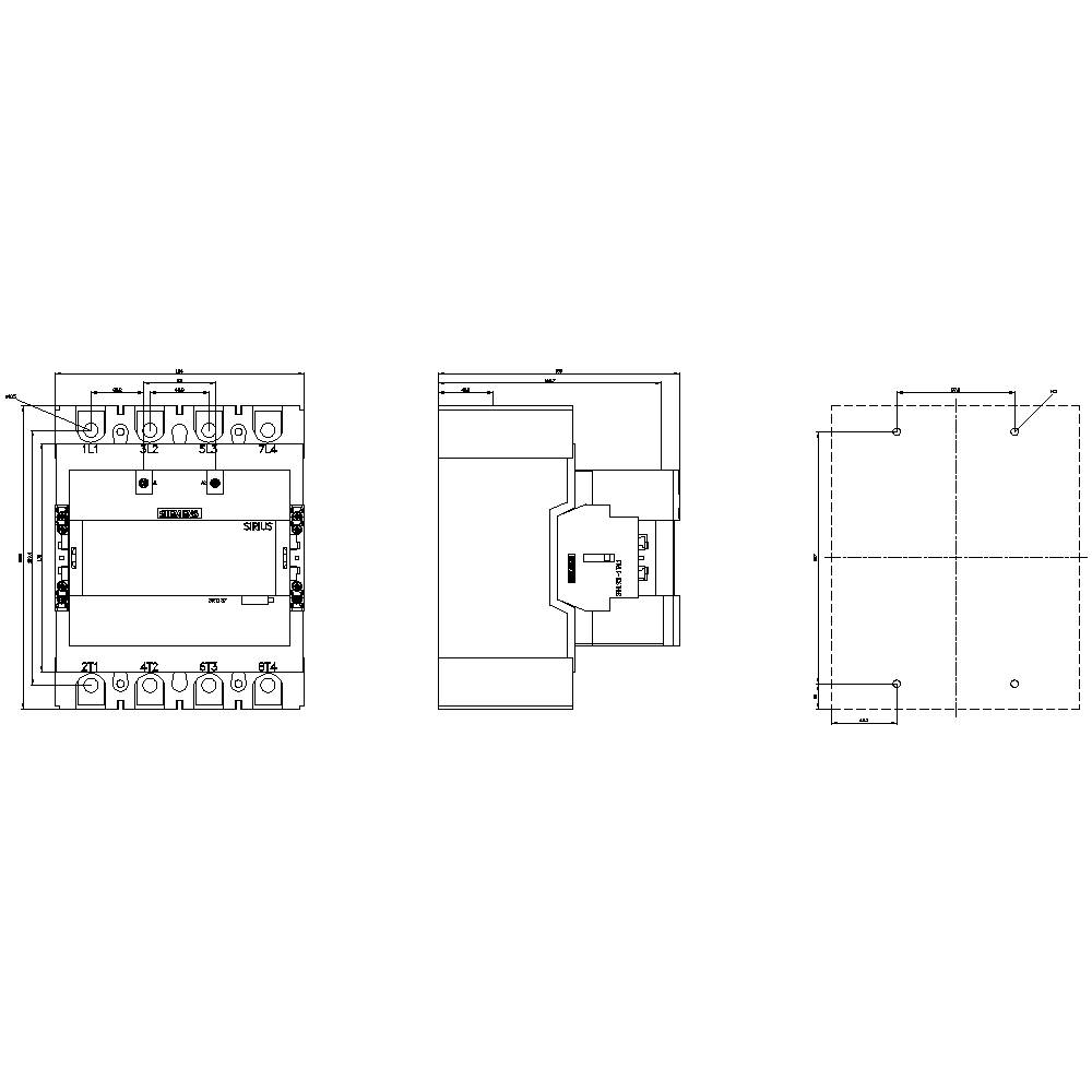 Siemens 3RT1373-6AP36 Schütz 2 Schließer, 2 Öffner 132000W 1000V 1St.