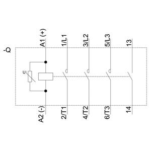 Siemens 3RT2016-1UB41 Schütz 1 Schließer 22kW 690V 9A mit Varistor 1St.