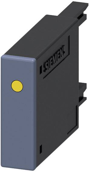 Schwarzes Siemens-Bauteil in rechteckiger Form mit gelbem Punkt auf der Vorderseite, vermutlich ein elektrisches Modul.