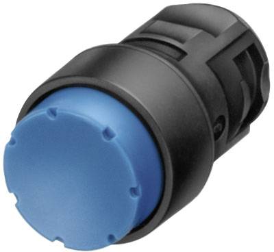 Ein blauer, zylinderförmiger Steckverbinder mit schwarzem Gehäuse, oft verwendet für zuverlässige elektrische Verbindungen in Audio- und Beleuchtungsanwendungen.