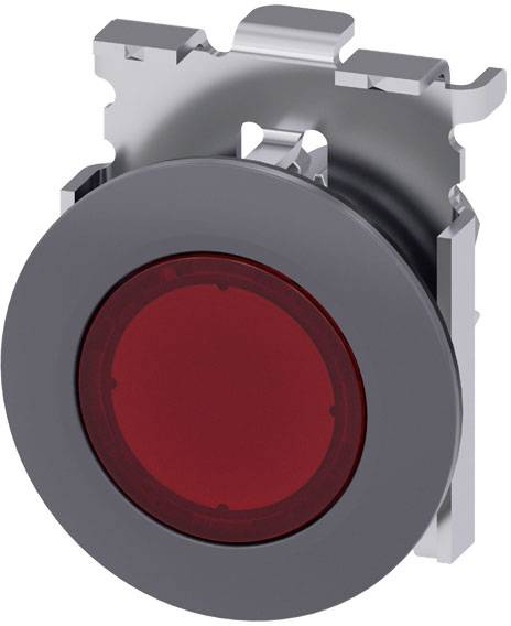 Roter Drucktaster, Metallgehäuse, geeignet für industrielle Anwendungen und Steuerungen.