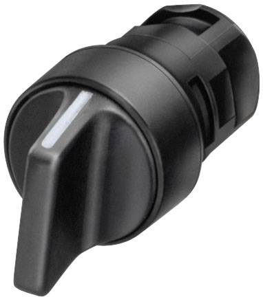 Schwarz-grauer Drehknopf mit Pfeilmarkierung, verwendet zur Einstellung bei Elektrogeräten oder Armaturen.