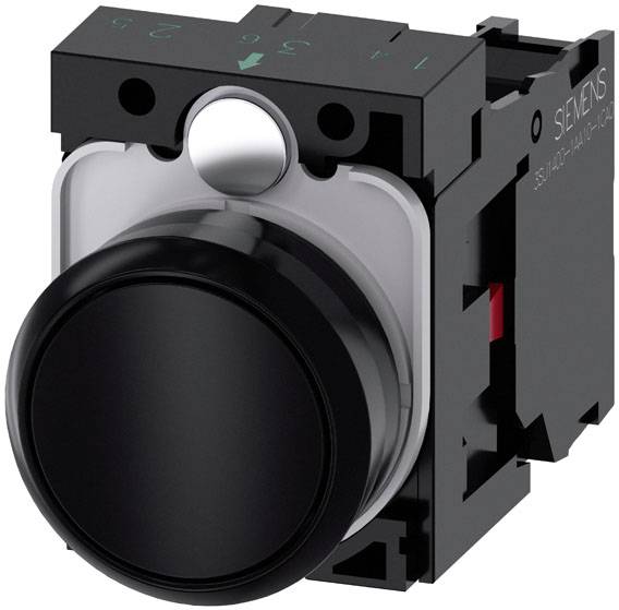 Schwarzer Druckschalter mit quadratischem Gehäuse, Aufschrift 'I' und 'O' oben auf dem Gehäuse, einsetzbar in elektrischen Schaltungen.