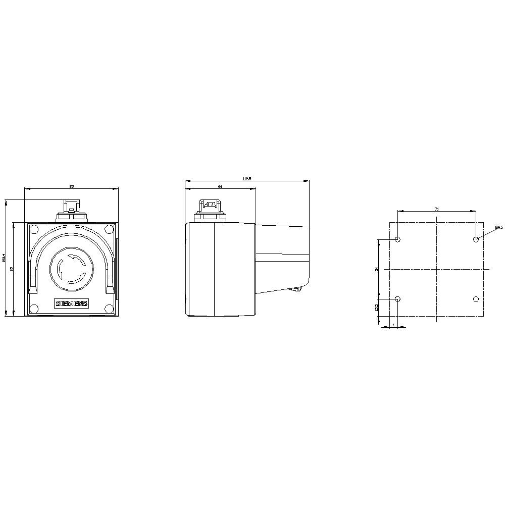 Technische Zeichnung einer Wandsteckdose mit den Abmessungen 165x165x215 mm, Seitenansicht und Oberansicht mit detaillierten Maßen.