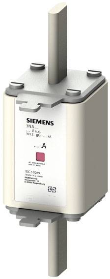 Das Bild zeigt eine Hochleistungssicherung von Siemens, Modell 3NA 6. Diese Sicherung ist für industrielle Anwendungen konzipiert.