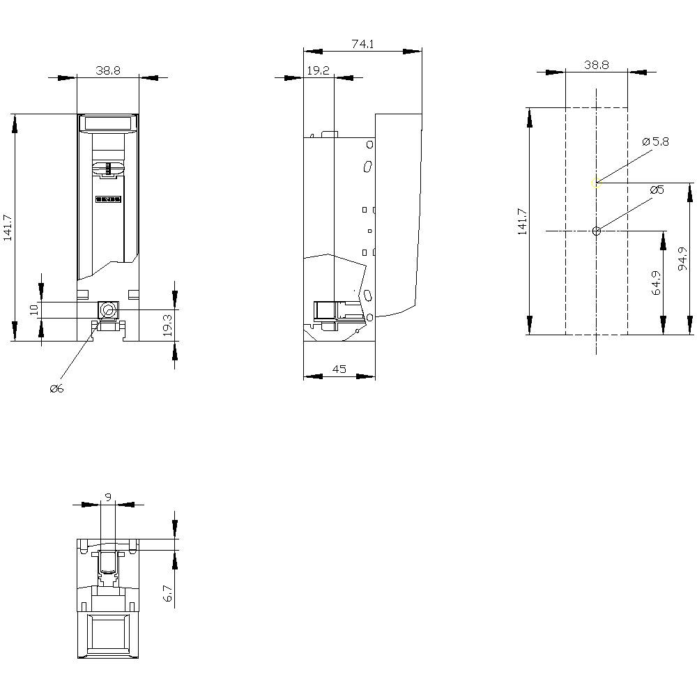 Siemens 3NP11211CA20 Sicherungslasttrennschalter Sicherungsgröße = 000 160 A 240 V/AC, 120 V/DC 1 St.