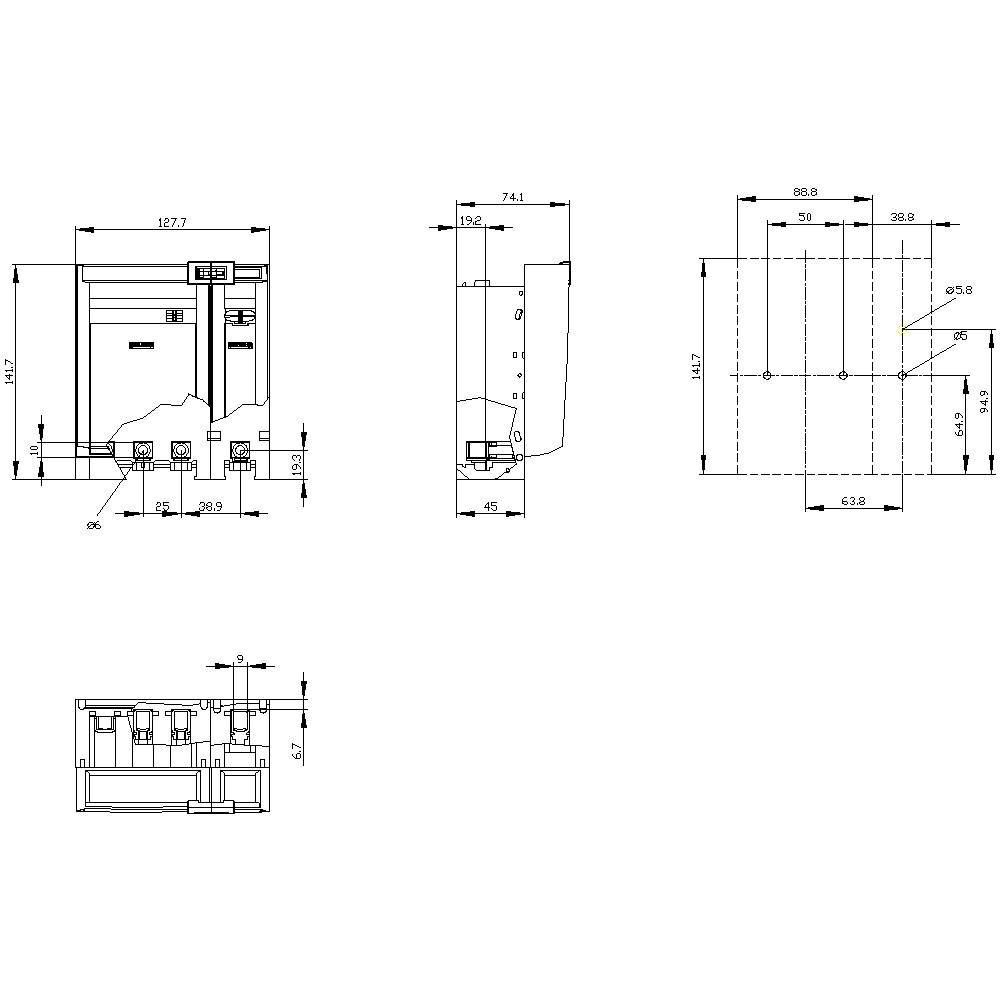 Siemens 3NP11241CA20 Sicherungslasttrennschalter Sicherungsgröße = 000 160A 690 V/AC, 440 V/DC 1St.