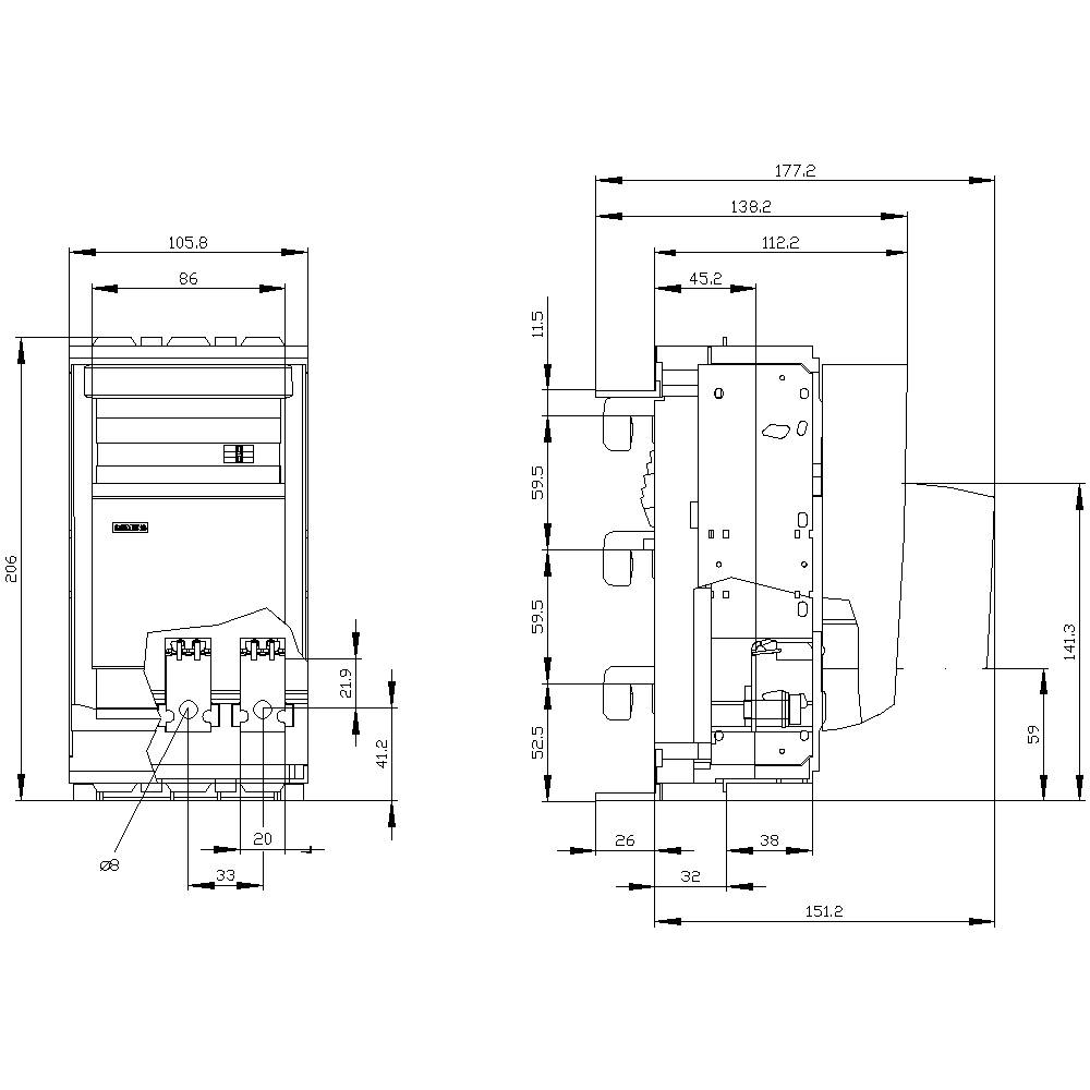Siemens 3NP11331BC14 Sicherungslasttrennschalter Sicherungsgröße = 00 160A 690 V/AC 1St.