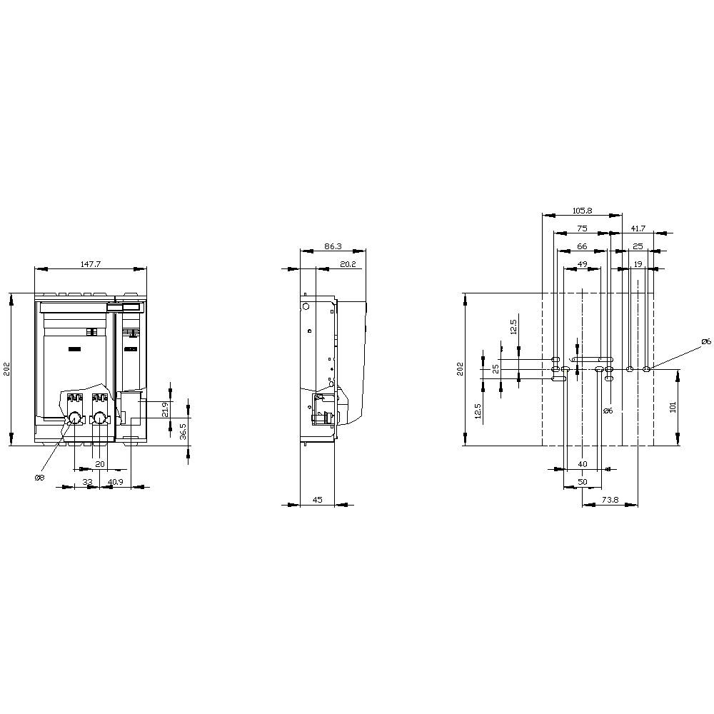 Siemens 3NP11341CA10 Sicherungslasttrennschalter Sicherungsgröße = 00 160 A 690 V/AC, 440 V/DC 1 St.