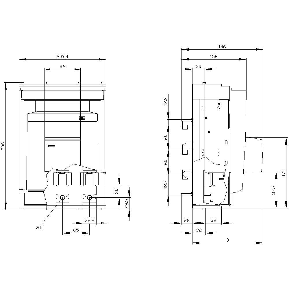 Siemens 3NP11531BC14 Sicherungslasttrennschalter Sicherungsgröße = 2 400A 690 V/AC 1St.