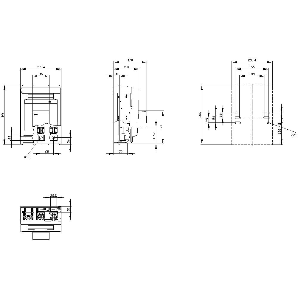 Siemens 3NP11531DA24 Sicherungslasttrennschalter Sicherungsgröße = 2 400A 690 V/AC 1St.