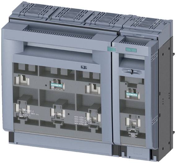 Ein elektrisches Schaltschrankmodul in Grau mit mehreren Anschlüssen und Siemens-Logo, das für industrielle Steuerungszwecke verwendet wird.
